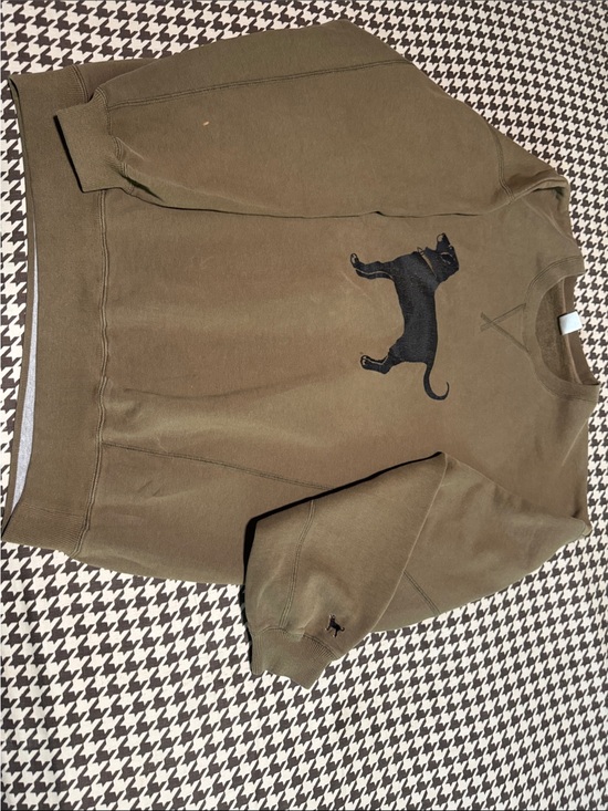 The Black Dog Other - Men's Olive Crewneck Sweatshirt with Black Dog Graphic